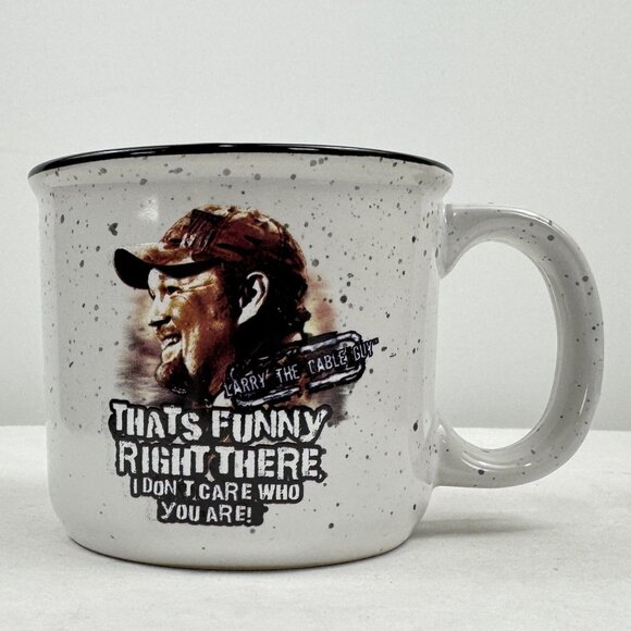 Unbranded Other - Larry The Cable Guy 16 Oz Ceramic Speckled White Coffee Mug
